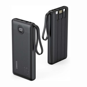 思克便携式充电宝，内置电缆10000mAh