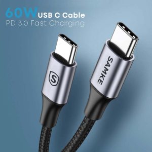 思克USB C转USB C数据线线-60W PD快充